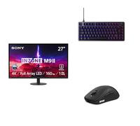 Sony INZONE M9II 27" 4K Ultra HD PC Gaming Monitor, Schwarz + INZONE Keyboard (FR) & INZONE Gaming-Mouse