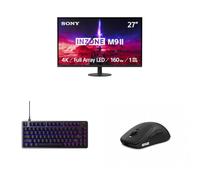 Sony INZONE M9II 27" 4K Ultra HD PC Gaming Monitor, Schwarz + INZONE Keyboard (US) & INZONE Gaming-Mouse