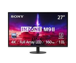Sony INZONE M9II - Ecran PC Gaming 27" 4K Ultra HD- Résolution 2160p- Fréquence de rafraîchissement 160Hz- 1ms GTG- DCI-P3 95% Spectre - Full Array LED - G-Sync - Adaptive Sync - VRR, Noir