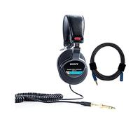 Sony MDR7506 Lot de 2 écouteurs intra-auriculaires pliants professionnels avec câble d'extension audio Knox Gear en nylon tressé de 3,5 mm