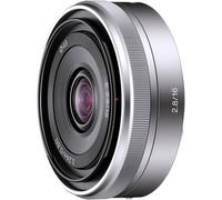 Sony Objectif ultra-plat grand angle SEL16F28 16 mm f/2.8 E-mount Argent
