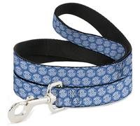 Sony Pictures Laisse pour Chien avec Monogramme Wheel of Fortune Bleu Blanc 1,8 m de Long 2,5 cm de Large