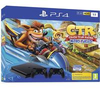 Pack Console Sony PS4 Slim 1 To Noir + Crash Team Racing Nitro Fueled + 2ème manette