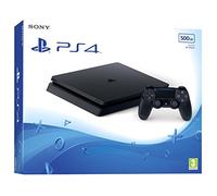 Sony, PlayStation 4 Slim 500 Go, Console PS4 Slim + 1 Manette Sans Fil DUALSHOCK 4 V2, Châssis F, Couleur : Jet Black