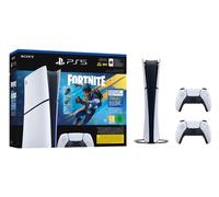 Sony PlayStation Bundle : Console Slim numérique avec manette sans fil DualSense - Blanc - Édition limitée Fortnite Flowering Chaos - Version UE + manette sans fil DualSense - Blanc