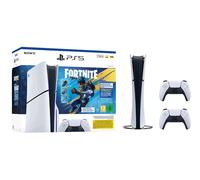 Sony PlayStation Bundle : Console Slim Standard avec manette sans fil DualSense - Blanc - Édition limitée Fortnite Flowering Chaos - Version UE + Manette sans fil DualSense - Blanc