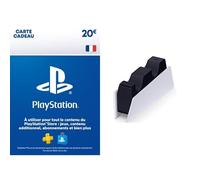 Sony PlayStation Store, Carte Cadeau PSN, Valeur 20 EUR | Code de Téléchargement| + DualSense Charging Station