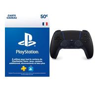 Sony PlayStation Store, Carte Cadeau PSN, Valeur 50 EUR | Code de Téléchargement| + DualSense Controller (Midnight Black)