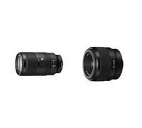 Sony SEL-70350G Objectif Monture E APS-C 70-350 mm F4.5 & Objectif Standard SEL-50F18F (focale Fixe, 50 mm, F1.8, Plein Format, adapté aux séries A7, A6000, A5100, A5000 et Nex, Monture E) Noir