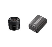 Sony SEL11F18, Objectif E 11 mm F1.8, Ultra Grand Angle Haute définition Super35/APS-C (SEL11F18) Noir & NP-FW50 Batterie Rechargeable pour Appareil Photo