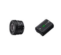 Sony SEL40F25G, Monture E - Objectif Plein Format FE 40mm f/2.5 G Noir & Bloc-Batterie Rechargeable NPFZ100.CE série Z - Noir