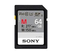 Sony SF64M Carte mémoire SD UHS-II SDXC 64Go (Vitesse de lecture jusqu'à 277MB/s et vitesse de l'écriture 150MB/s)
