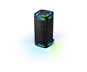 Sony ULT Tower 9- Enceinte Bluetooth pour Faire la fête, 25 h d'autonomie sur Batterie et Secteur, 2 Modes sonores ULT Power, Haut-Parleur X-Balanced, Effets Lumineux et sonores à 360°- Noir