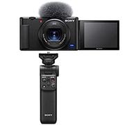 Sony Vlog ZV-1 Appareil photo numérique (écran à angle variable pour vlogging, vidéo 4K) ZV1BDI.EU - Noir + poignée Sony GP-VPT2BT (pour selfies et vlogging) Noir (renouvelé)
