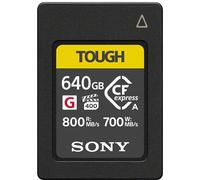 Sony VPG400 Tough CFexpress Carte mémoire haute vitesse, classe G, 640 Go, type A (800 Mo/s en lecture et 700 Mo/s en écriture) CEA-G640T