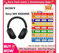 Sony WH-1000XM5 Casque antibruit sans fil Batterie 30 heures Processeur intégré V1 Cuir souple 4 microphones Noir Silver