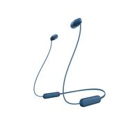 Sony Oreillette Bluetooth WI-C100 – Micro-casque, sonnerie personnalisable, volume réglable, bleu