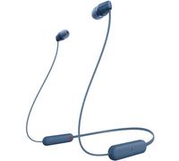 Sony WI-C100 Oreillette Bluetooth Stereo bleu micro-casque, sonnerie personnalisable, volume réglable, Bandeau de nuque, résistant à la sueur, hydrophobe