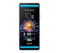 Sony Xperia 10 III 6.0" 21:9 Wide™ FHD+ HDR OLED Display - Triple Objectif - Jack Audio 3.5mm - Android 11 - sans SIM - 6 Go de RAM - 128 Go de Stockage - Indice IP65/68 - Double SIM Hybride - Bleu