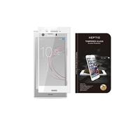 Sony Xperia XZ1 Compact 4G: Protection d'écran en verre trempé FULL COVER blanc - Tempered glass Screen protector 9H premium / Films vitre Protecteur