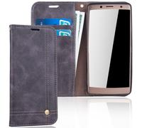 Sony Xperia XZ2 Coque De Protection Étui Flip Cover Wallet Gris