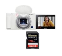 Sony ZV-1 Caméra Blanc+SanDisk 128 Go Extreme Pro SDXC UHS-I U3 V30 170 Mo
