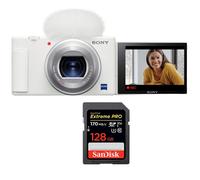 Sony ZV-1 Caméra Blanc+SanDisk 128 Go Extreme Pro SDXC UHS-I U3 V30 170 Mo