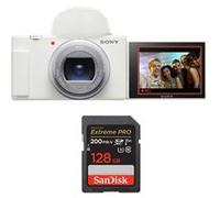 Sony ZV-1 II Blanc + SanDisk 128Go Extreme PRO UHS-I SDXC