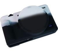 Sony ZV-1 ZV1 Camera Silicone Protective Case with Removable Lens Cap for Sony ZV 1 Digital Camera Black and White