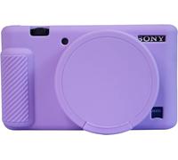 Sony ZV-1 ZV1 Camera Silicone Protective Case with Removable Lens Cap for Sony ZV 1 Digital Camera Purple
