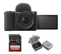 Sony ZV-E10 II Noir + 16-50mm f 3.5-5.6 OSS II + batterie Kingma 2000 mAh (Sony NP-FZ100) + SanDisk 128Go Extreme PRO UHS-I SDXC Noir G