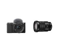 Sony ZV-E10K (APS-C) - Appareil Photo Hybride avec Objectif 16-50 mm f/3,5-5,6 II Power Zoom Kit - écran orientable et inclinable, vidéo 4K + SELP18105G E PZ 18-105 mm f/4.0 G | Objectif Zoom APS-C