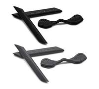 SOODASE Noir/Gris foncé Kit caoutchouc silicone de rechange Pour Oakley Radarlock Path/Pitch/Edge Series Des lunettes de soleil