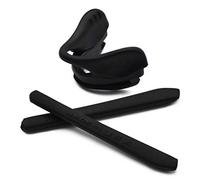 SOODASE Noir Remplacement Kit de jambe en caoutchouc et Noir Plaquettes nasales Pour Oakley EVZero Des lunettes de soleil