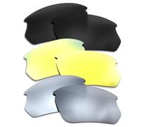 SOODASE Pour Oakley BiSphaera Lunettes de Soleil Noir/Or/Argent Polarisation Verres de Remplacement