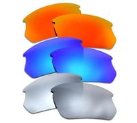 SOODASE Pour Oakley BiSphaera Lunettes de Soleil Rouge/Bleu/ArgentPolarisation Verres de Remplacement