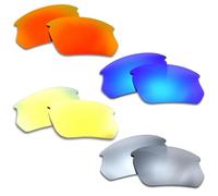 SOODASE Pour Oakley BiSphaera Lunettes de Soleil Rouge/Bleu/Or/Argent Polarisation Verres de Remplacement