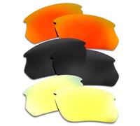 SOODASE Pour Oakley BiSphaera Lunettes de Soleil Rouge/Noir/Or Polarisation Verres de Remplacement