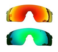 SOODASE Pour Oakley EVZero Blades Des lunettes de soleil Rouge/Vert 2 Paires Verres de remplacement polarisés