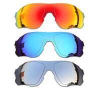 SOODASE Pour Oakley EVZero Des lunettes de soleil Rouge/Bleu/ArgentéVerres de remplacement polarisés