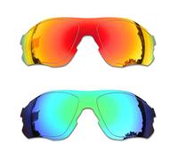 SOODASE Pour Oakley EVZero Des lunettes de soleil Rouge/Vert 2 Paires Verres de remplacement polarisés