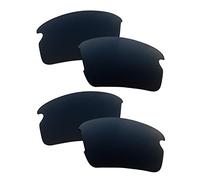 SOODASE Pour Oakley Flak 2.0 Des lunettes de soleil Noir 2 Paires Verres de remplacement polarisés