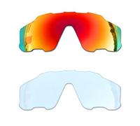 SOODASE Pour Oakley Jawbreaker Des lunettes de soleil 2 Paires Verres de remplacement polarisés