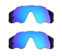 SOODASE Pour Oakley Jawbreaker Des lunettes de soleil Bleu 2 Paires Verres de remplacement polarisés