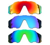 SOODASE Pour Oakley Jawbreaker Des lunettes de soleil Rouge/Bleu/Vert Verres de remplacement polarisés