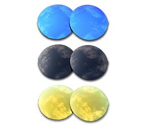 SOODASE Pour Oakley Madman Des lunettes de soleil Bleu/Noir/Doré Verres de remplacement polarisés