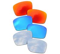 SOODASE Pour Oakley Mainlink Des lunettes de soleil Rouge/Bleu/ArgentéVerres de remplacement polarisés
