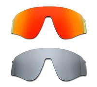 SOODASE Pour Oakley Sutro Lite Sweep Lunettes de Soleil Rouge/Argent 2 Paires Polarisation Verres de Remplacement