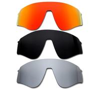 SOODASE Pour Oakley Sutro Lite Sweep Lunettes de Soleil Rouge/Noir/Argent Polarisation Verres de Remplacement