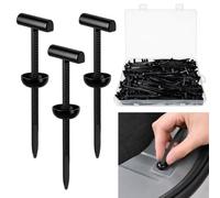 Soodyoow 100 Attache Cable Universel en Nylon Noir avec Clip Autobloquant Durable Resistant aux UV pour Fixation de Plaque de Protection Chassis Voiture Tapis de Coffre et Garage